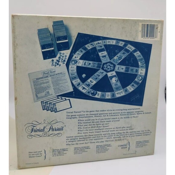 Vintage 1981 Trivial Pursuit Replacement BOX ONLY EMPTY BOX MasterGame Genus Ed. - Picture 5 of 11
